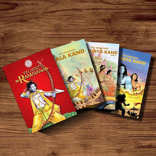 Valmiki's Ramayana – 6 Volume Comic Book Set | Ramayana Stories from Indian Epics & Mythology | Illustrated Tales for Kids & Adults | Amar Chitra Katha