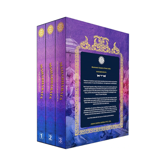 Mahabharata Comic Book Collection – 42 Illustrated Stories in 3 Volumes