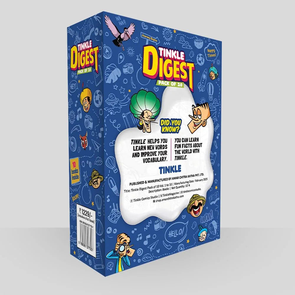 Tinkle Digest Collection, Complete Set Vol. 1-10 | Illustrated Children's Comic Books | Suppandi Shambu Tantri | Amar Chitra Katha 
