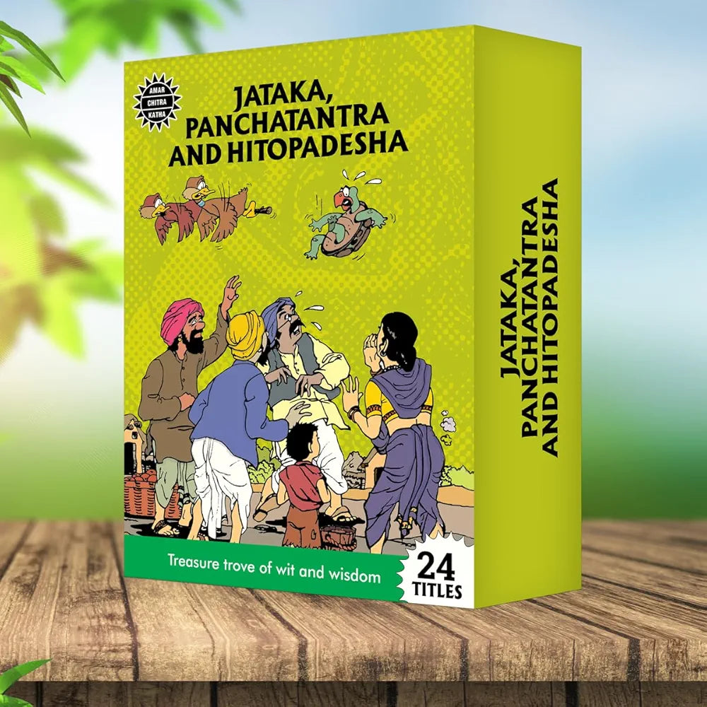 Jataka, Panchatantra, Hitopadesha Collection: 24 Book Set | Indian History, Folktales & Humor | Cultural Stories for Kids & Adults | Illustrated Children's Comic Books | Amar Chitra Katha