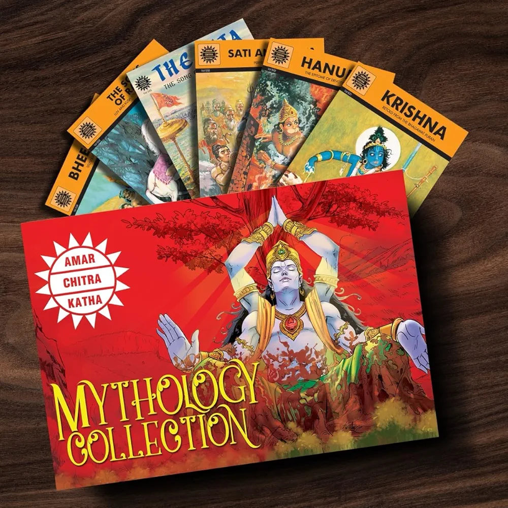 The Great Indian Mythology Collection – 73 Comics Set | Timeless Stories of Epics, Deities & Legends | Ganesha, Krishna, Rama, Shiva & More | Amar Chitra Katha