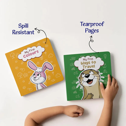 My First Learning  | Comprehensive Board Books for ABC, Numbers, Shapes, Body Parts, Expressions & Opposites | Early ... Age 0-3 Years 