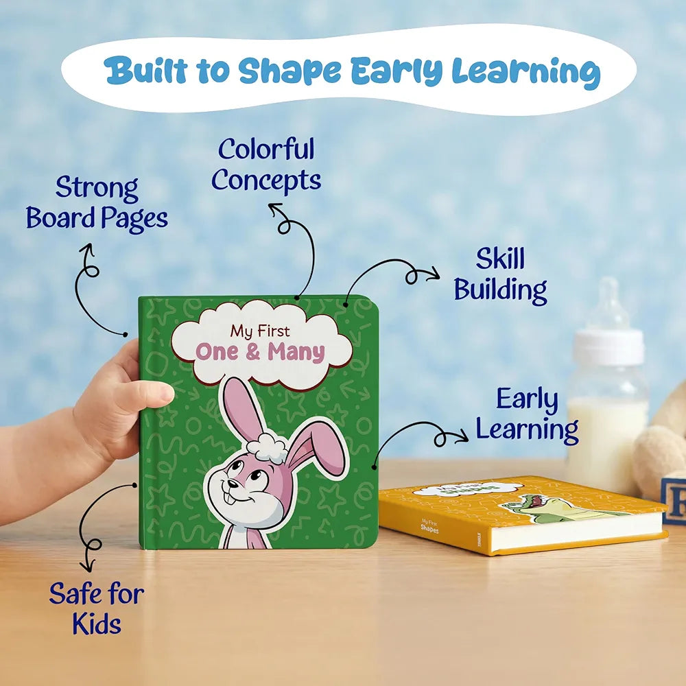 My First Learning  | Comprehensive Board Books for ABC, Numbers, Shapes, Body Parts, Expressions & Opposites | Early ... Age 0-3 Years 