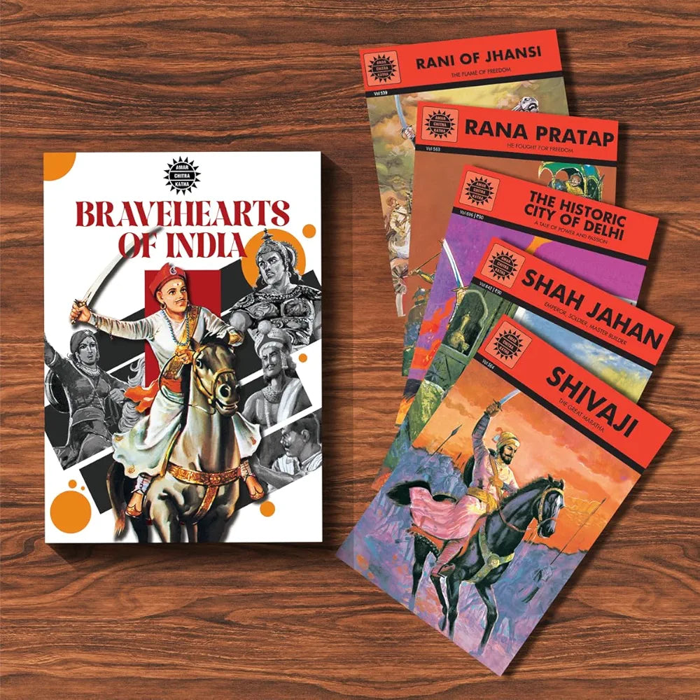 Bravehearts Pack of 25 | Indian Mythology, History & Folktales | Cultural Stories for Kids & Adults | Illustrated Children's Comic Books | Amar Chitra Katha