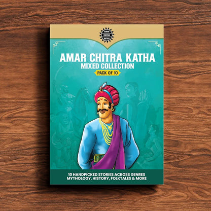 Amar Chitra Katha: Mixed Collection of 10 Books Across 5 Categories: Visionaries, Epics and Mythology, Fables and Humor,Classics, Bravehearts 